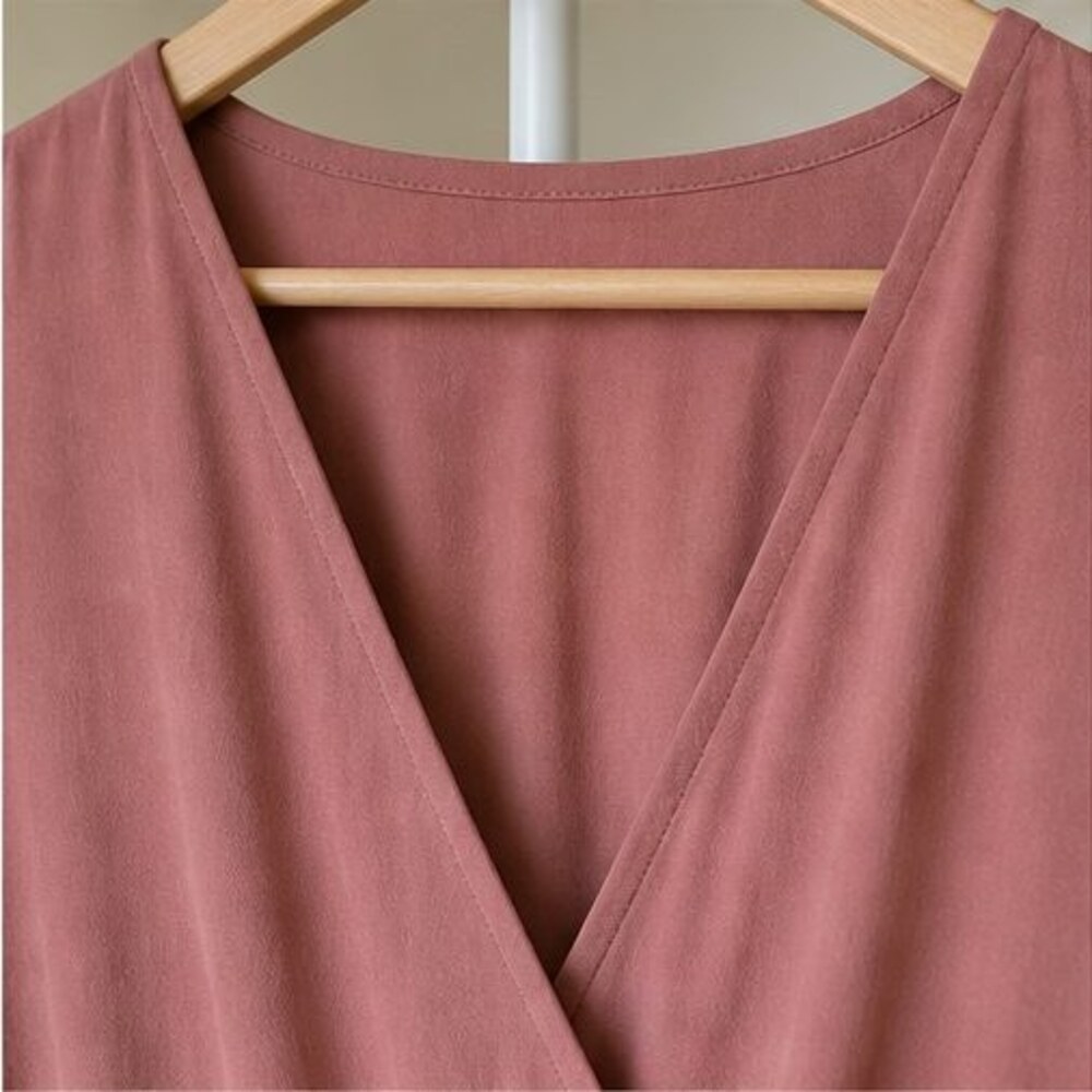 Rust Pleated Blouse - Picture 4 of 6